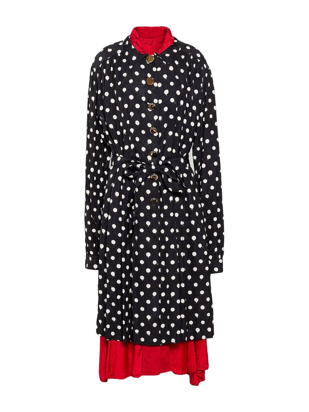 Balenciaga
reversible belted polka dot dress